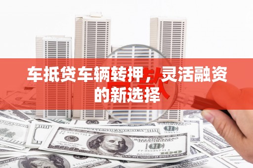 枋寮车抵贷车辆转押，灵活融资的新选择