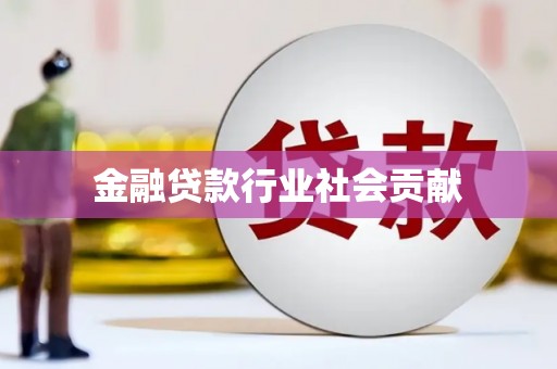 张家川金融贷款行业社会贡献