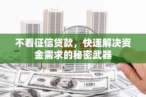 延长不看征信贷款，快速解决资金需求的秘密武器