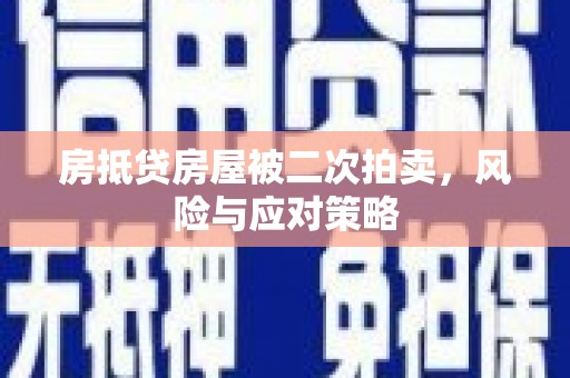四湖房抵贷房屋被二次拍卖，风险与应对策略