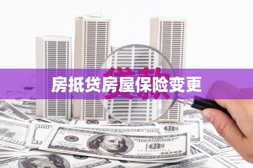赣州房抵贷房屋保险变更