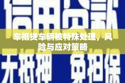 平乐车抵贷车辆被特殊处理，风险与应对策略