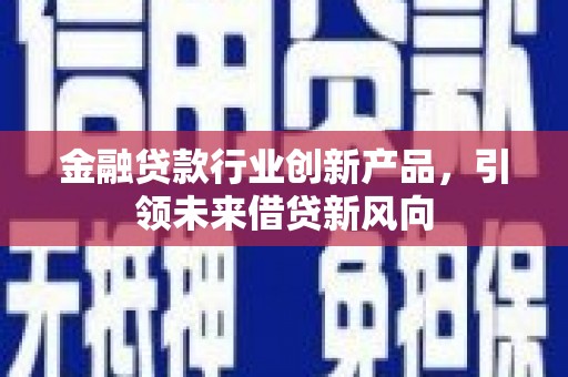 南靖金融贷款行业创新产品，引领未来借贷新风向