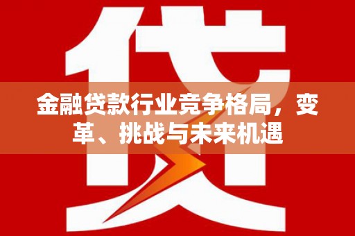 连山金融贷款行业竞争格局，变革、挑战与未来机遇