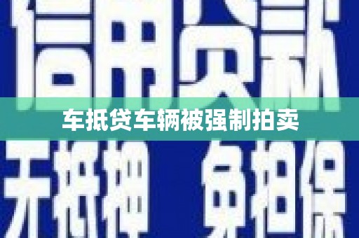 阜阳车抵贷车辆被强制拍卖