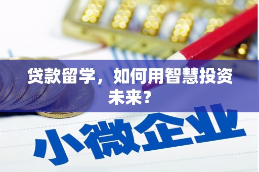 佛冈贷款留学，如何用智慧投资未来？