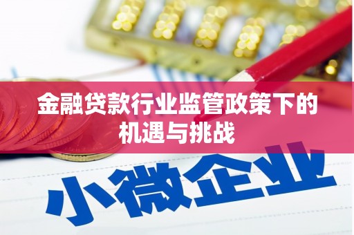 秀水金融贷款行业监管政策下的机遇与挑战