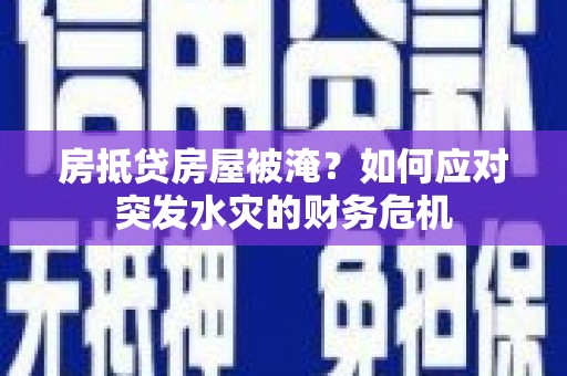 富川房抵贷房屋被淹？如何应对突发水灾的财务危机