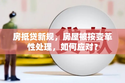 九龙房抵贷新规，房屋被按变革性处理，如何应对？