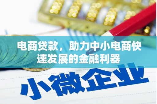 泰武电商贷款，助力中小电商快速发展的金融利器