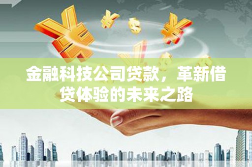 茌平金融科技公司贷款，革新借贷体验的未来之路