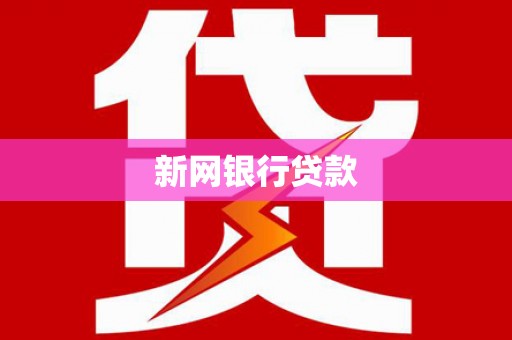 惠水新网银行贷款
