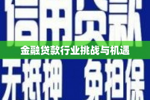 偃师金融贷款行业挑战与机遇