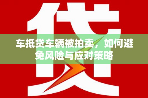 肇源车抵贷车辆被拍卖，如何避免风险与应对策略