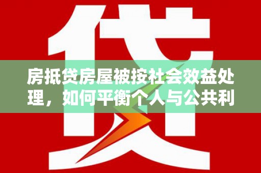 临河房抵贷房屋被按社会效益处理，如何平衡个人与公共利益？