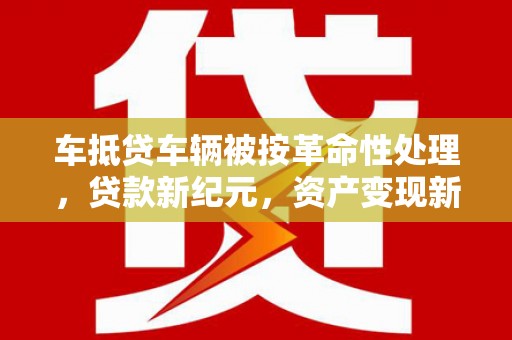 林州车抵贷车辆被按革命性处理，贷款新纪元，资产变现新方式