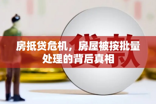 盐城房抵贷危机，房屋被按批量处理的背后真相