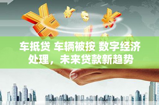 龙南车抵贷 车辆被按 数字经济 处理，未来贷款新趋势