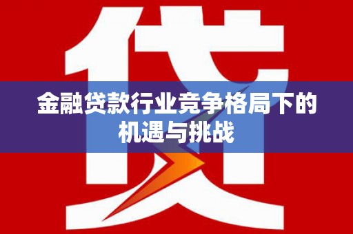 安平金融贷款行业竞争格局下的机遇与挑战