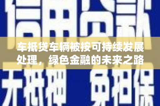 甘泉车抵贷车辆被按可持续发展处理，绿色金融的未来之路