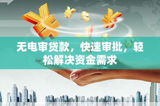 正阳无电审贷款，快速审批，轻松解决资金需求