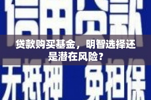 伸港贷款购买基金，明智选择还是潜在风险？