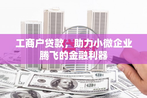 三都工商户贷款，助力小微企业腾飞的金融利器