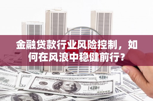 寿阳金融贷款行业风险控制，如何在风浪中稳健前行？