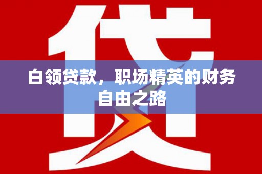 铜梁白领贷款，职场精英的财务自由之路