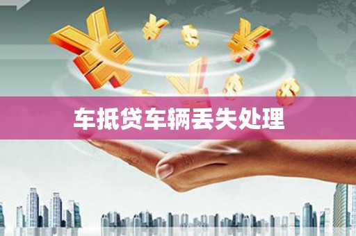 鄂城车抵贷车辆丢失处理