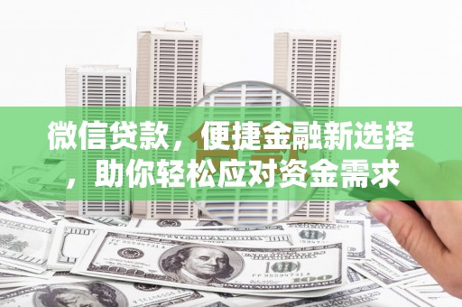 大新微信贷款，便捷金融新选择，助你轻松应对资金需求