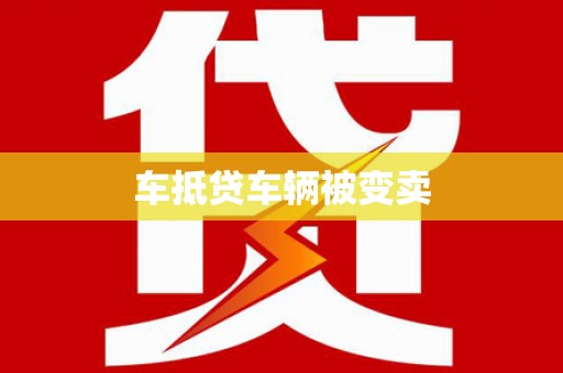 金水车抵贷车辆被变卖