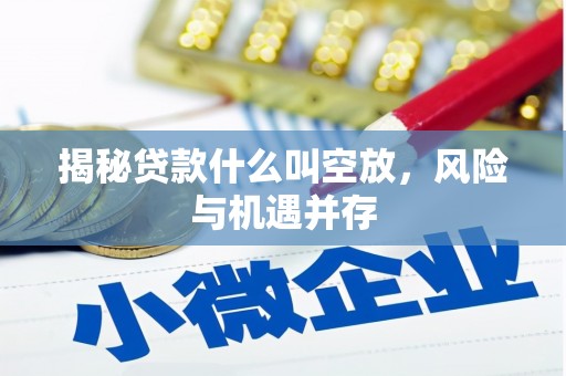 合阳揭秘贷款什么叫空放，风险与机遇并存