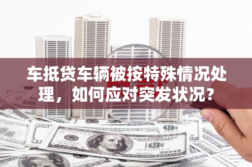 马龙车抵贷车辆被按特殊情况处理，如何应对突发状况？