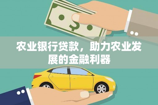 丛台农业银行贷款，助力农业发展的金融利器