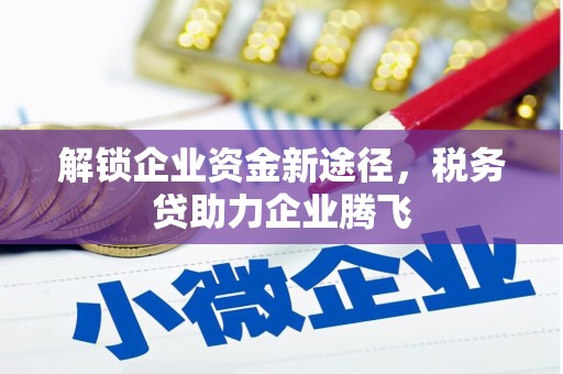 道真解锁企业资金新途径，税务贷助力企业腾飞