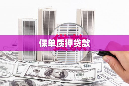 富阳保单质押贷款