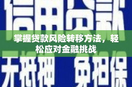 华县掌握贷款风险转移方法，轻松应对金融挑战