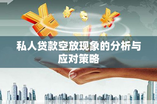 柏乡私人贷款空放现象的分析与应对策略