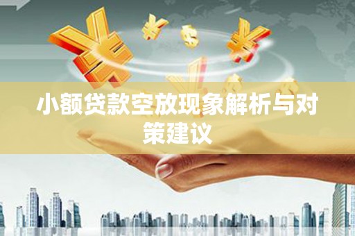晋中小额贷款空放现象解析与对策建议