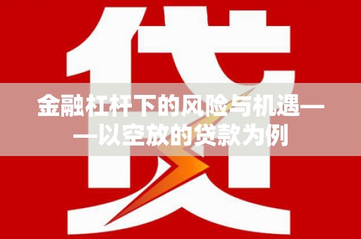 员山金融杠杆下的风险与机遇——以空放的贷款为例